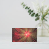 Carte De Rendez-vous Fleur fractale de fansy rouge (Debout devant)