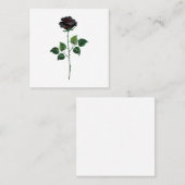 Carte De Rendez-vous Fleur rose noire (Devant / Derrière)