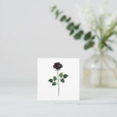 Carte De Rendez-vous Fleur rose noire (Debout devant)