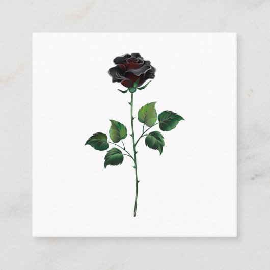 Carte De Rendez-vous Fleur rose noire (Devant)