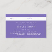 Carte De Rendez-vous Fleur sauvage (Dos)