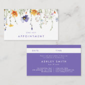 Carte De Rendez-vous Fleur sauvage (Devant / Derrière)