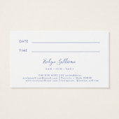 Carte de rendez-vous fleur sauvage bleu (Dos)