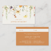 Carte De Rendez-vous Fleur sauvage rustique (Devant / Derrière)