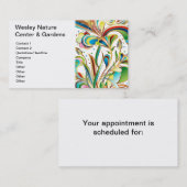 Carte De Rendez-vous Fleurs à flammes magnifiques (Devant / Derrière)