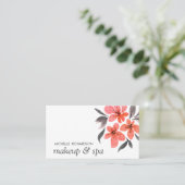 Carte De Rendez-vous Fleurs de corail | Feminine professionnelle (Debout devant)
