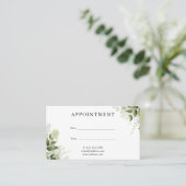 Carte De Rendez-vous Fleurs de verdure à l'aquarelle (Debout devant)
