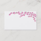 Carte De Rendez-vous Fleurs roses (Dos)