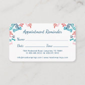 Carte De Rendez-vous Floral & Foliage Animaux de compagnie Empreinte de (Devant)