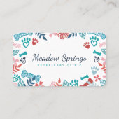 Carte De Rendez-vous Floral & Foliage Animaux de compagnie Empreinte de (Dos)