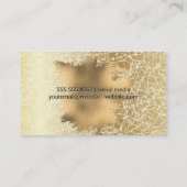 Carte De Rendez-vous Fond de texture dorée | Feuille d'or | Cils (Dos)