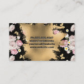 Carte De Rendez-vous Fondations de maquillage des brosses | Fleurs (Dos)