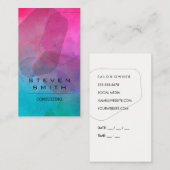 Carte De Rendez-vous Formes artistiques et aquarelle | Conseil (Devant / Derrière)