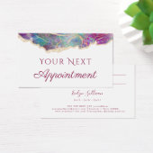 Carte de rendez-vous Fuchsia opale design (Bureau)