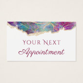 Carte de rendez-vous Fuchsia opale design (Devant)