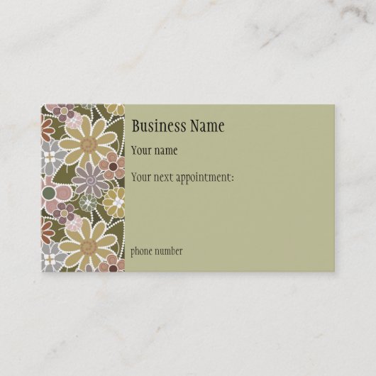 Carte de rendez-vous Fun Florals (Devant)