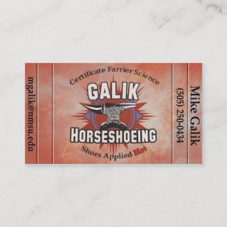Carte De Rendez-vous Galik Horseshoeing