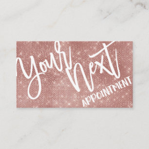 Carte De Rendez-vous Gamme Chic Rose Or Parties scintillant Séquences M