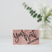 Carte De Rendez-vous Gamme Chic Rose Or Parties scintillant Séquences M (Debout devant)