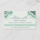 Carte De Rendez-vous Géode d'âge de Parties scintillant Gold Luxe turqu (Devant)