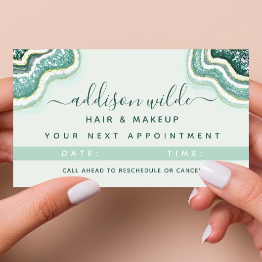 Carte De Rendez-vous Géode d'âge de Parties scintillant Gold Luxe turqu