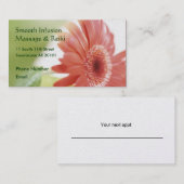 Carte De Rendez-vous Gerbera Rose Daisy (Devant / Derrière)