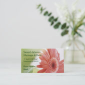 Carte De Rendez-vous Gerbera Rose Daisy (Debout devant)