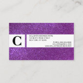 Carte De Rendez-vous Girly Sparkly Royal Purple Parties scintillant (Dos)
