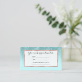 Carte De Rendez-vous Glam Mint Green Aqua Parties scintillant Gradient (Debout devant)