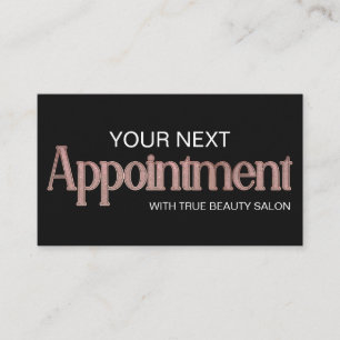 Carte De Rendez-vous Glam moderne Rose noir Parties scintillant or Typo