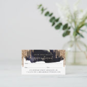 Carte De Rendez-vous Glam Navy & Gold Parties scintillant Drivers Beaut (Debout devant)