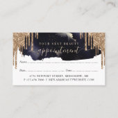 Carte De Rendez-vous Glam Navy & Gold Parties scintillant Drivers Beaut (Devant)