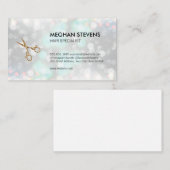 Carte De Rendez-vous Glamor Bokeh cheveux et beauté (Devant / Derrière)