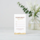Carte De Rendez-vous Glamorous Gold & Brown Lash Tech (Debout devant)