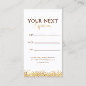 Carte De Rendez-vous Glamorous Gold & Brown Lash Tech (Devant)