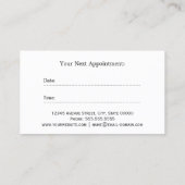 Carte de rendez-vous Gold Black White Stripes (Dos)