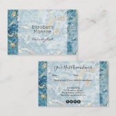 Carte de rendez-vous Gold et Blue Marble (Devant / Derrière)