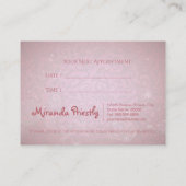 Carte De Rendez-vous Gold Lashes Script Pink Damask Maquillage Rendez-v (Dos)