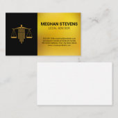 Carte De Rendez-vous Gold Legal Logo | Criminal Justice (Devant / Derrière)