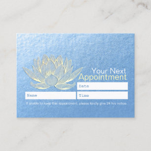 Carte De Rendez-vous Gold Lotus Yoga Méditation Instructeur Nomination