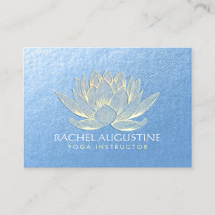Carte De Rendez-vous Gold Lotus Yoga Méditation Instructeur Nomination