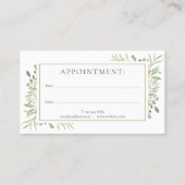 Carte de rendez-vous Gold Monogram Green (Devant)