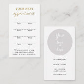 Carte de rendez-vous Gold Tent Style (Devant / Derrière)