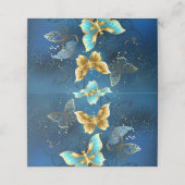 Carte De Rendez-vous Golden butterflies (Extérieur déplié)