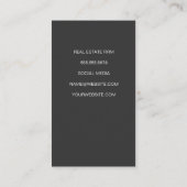 Carte De Rendez-vous Grey lisse | Realtor Executive (Dos)