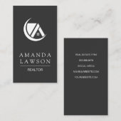 Carte De Rendez-vous Grey lisse | Realtor Executive (Devant / Derrière)