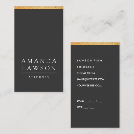 Carte De Rendez-vous Grey lisse (rendez-vous) (Devant / Derrière)