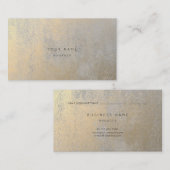 Carte de rendez-vous Gris Argent Or Sepia Aquarell (Devant / Derrière)