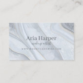 Carte De Rendez-vous Gris Marbre & Géode d'or Parties scintillant Agate (Dos)