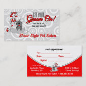 Carte De Rendez-vous Groom Rouge Sur La Grossesse Des Animaux (Devant / Derrière)